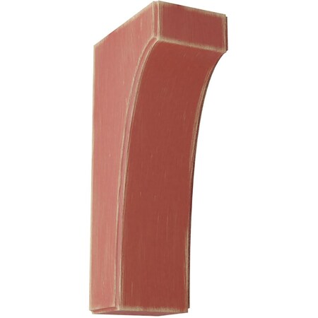 Ekena Millwork 3 1/2"W x 6"D x 12"H Clarksville Wood Vintage Decor Bracket, Salvage Red BKTWD04X06X12CVRD